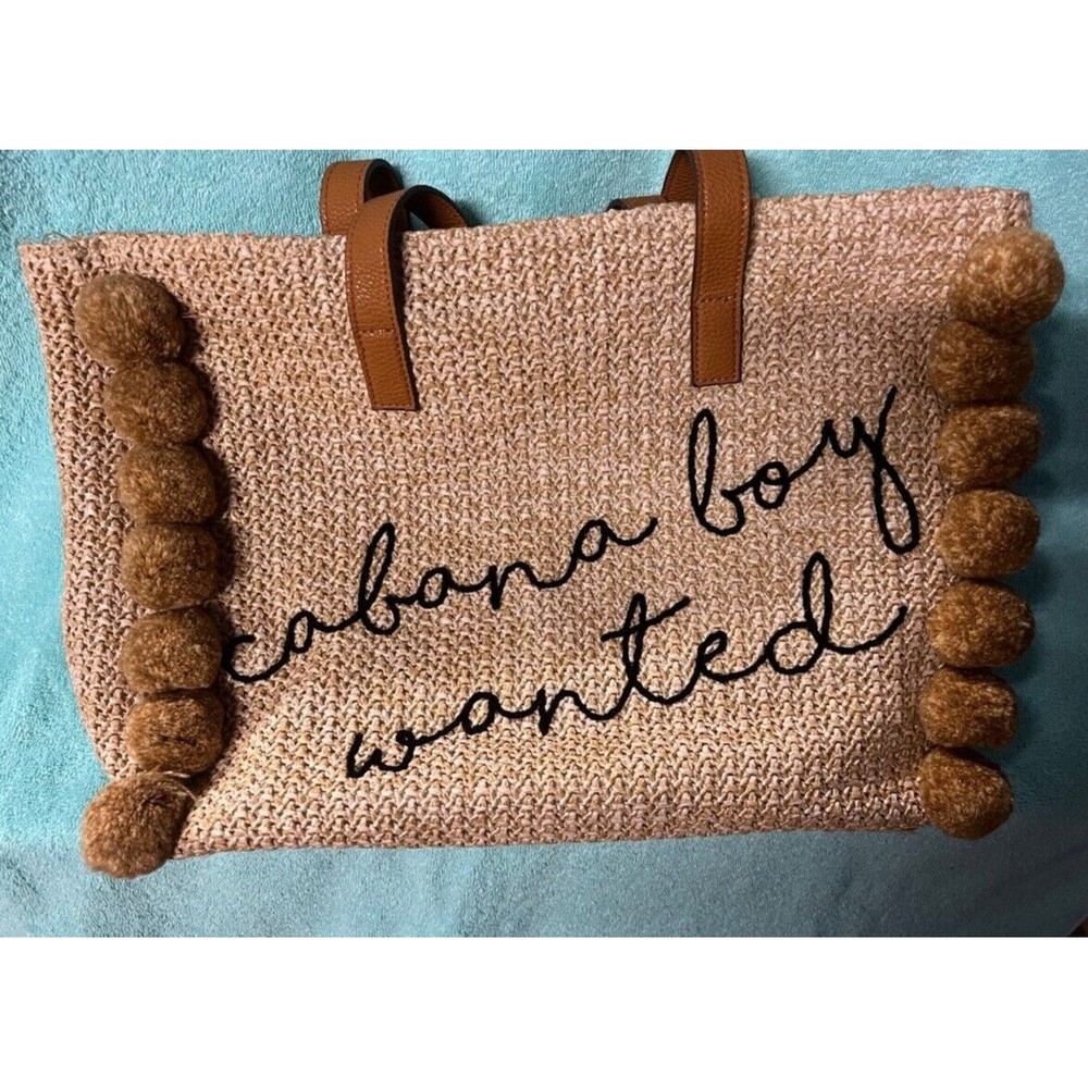 Nordstrom Italian Leather & Straw Tote bag